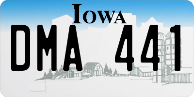 IA license plate DMA441