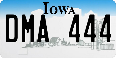 IA license plate DMA444