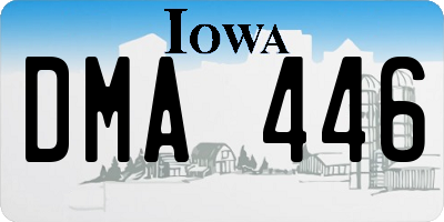 IA license plate DMA446