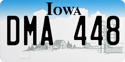 IA license plate DMA448