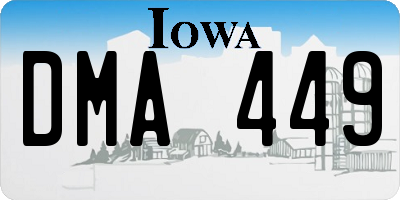 IA license plate DMA449