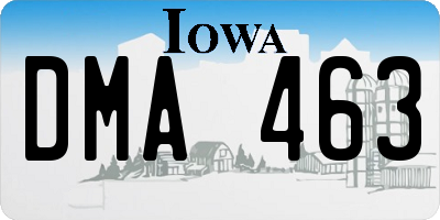 IA license plate DMA463