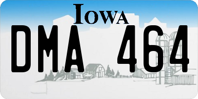IA license plate DMA464