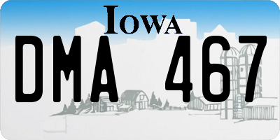IA license plate DMA467