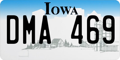 IA license plate DMA469