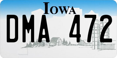 IA license plate DMA472
