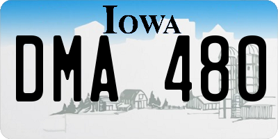 IA license plate DMA480
