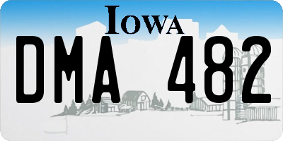 IA license plate DMA482