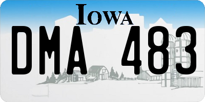 IA license plate DMA483