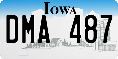IA license plate DMA487
