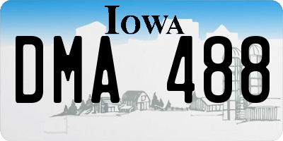 IA license plate DMA488