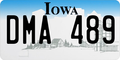 IA license plate DMA489