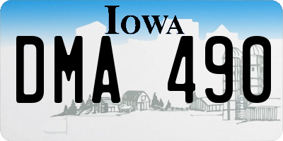 IA license plate DMA490