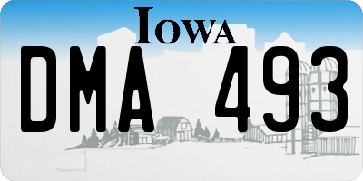 IA license plate DMA493