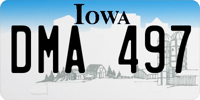 IA license plate DMA497