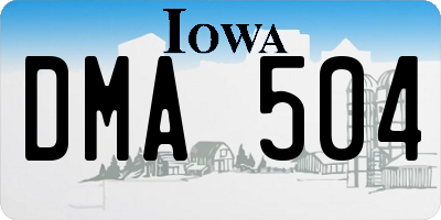 IA license plate DMA504