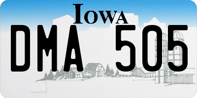 IA license plate DMA505