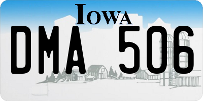 IA license plate DMA506