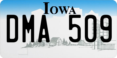 IA license plate DMA509