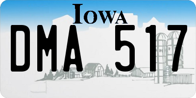 IA license plate DMA517