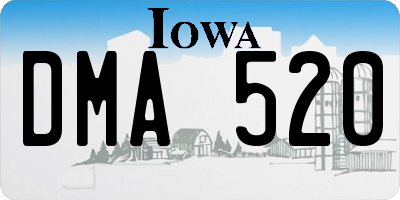 IA license plate DMA520
