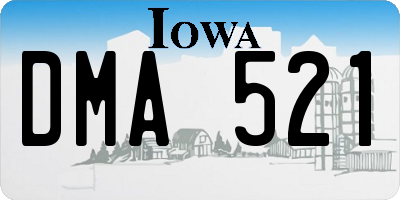 IA license plate DMA521