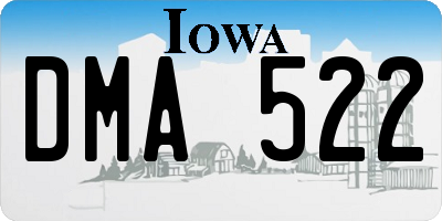 IA license plate DMA522
