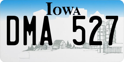 IA license plate DMA527