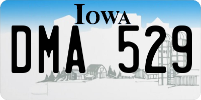 IA license plate DMA529