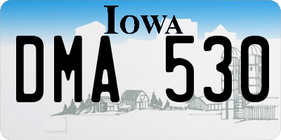 IA license plate DMA530