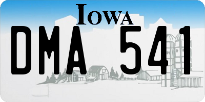IA license plate DMA541