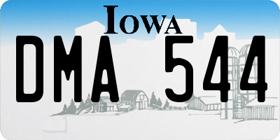 IA license plate DMA544