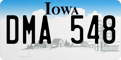 IA license plate DMA548