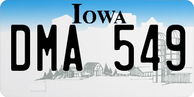 IA license plate DMA549