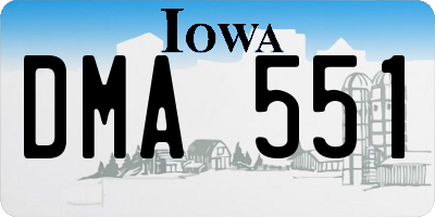 IA license plate DMA551