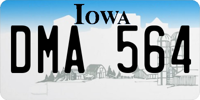 IA license plate DMA564