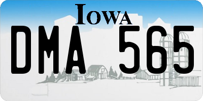 IA license plate DMA565