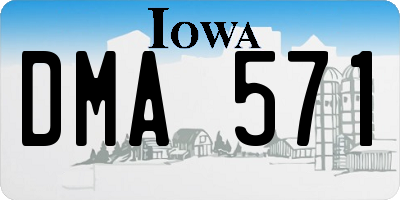 IA license plate DMA571