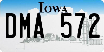 IA license plate DMA572