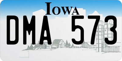 IA license plate DMA573