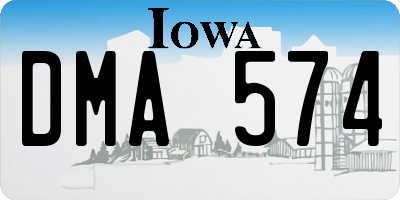 IA license plate DMA574