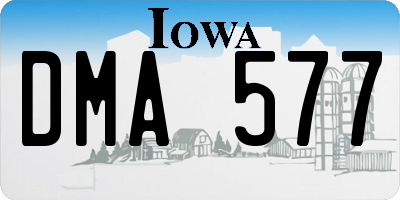 IA license plate DMA577
