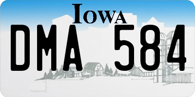 IA license plate DMA584