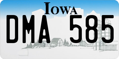 IA license plate DMA585