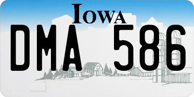IA license plate DMA586