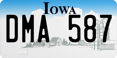 IA license plate DMA587