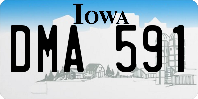 IA license plate DMA591