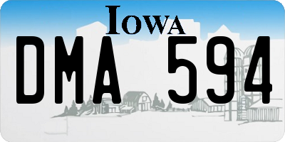 IA license plate DMA594