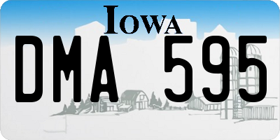 IA license plate DMA595