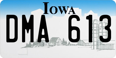 IA license plate DMA613